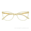 Fashion Mayor Femenino Vintage Sevasses Mujeres de gafas de acetato marco